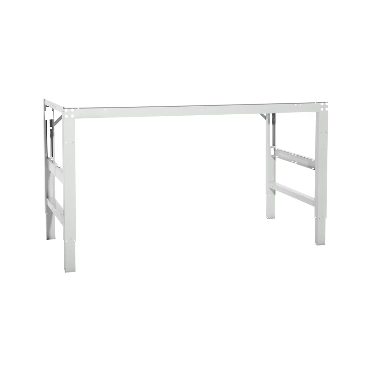 Werktafel Ergo, elektro-hydrauliek, blad PVC afwerking, 2000 x 800 mm, lichtgrijs