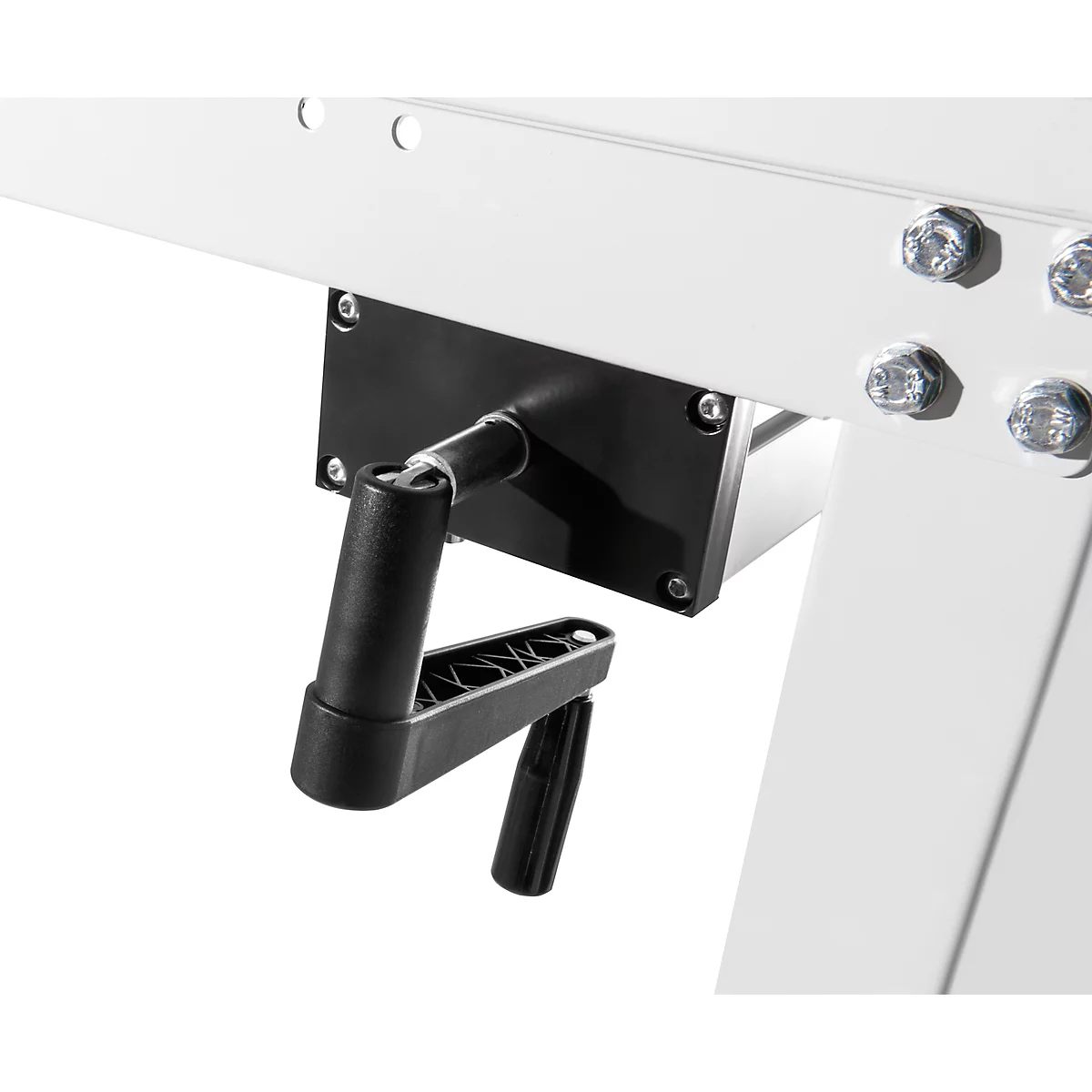 Werktafel Ergo K, met zwengel, 1750 x 800 mm, tafelblad multiplex, robijnrood