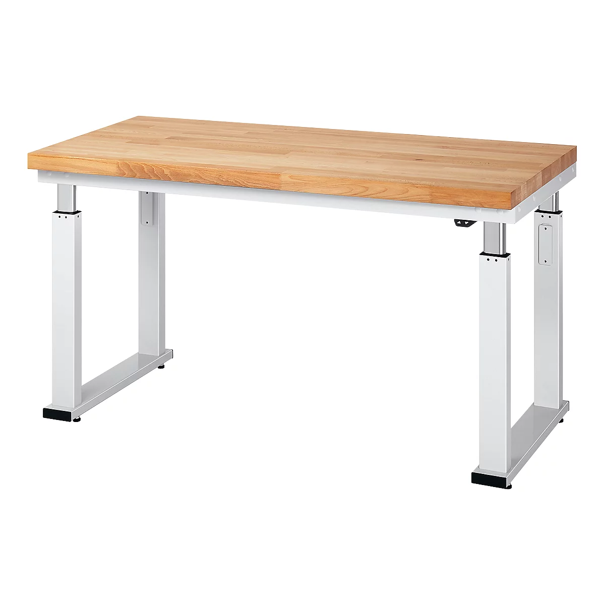 Werktafel serie adlatus 600, 1500 x 700 x 740-1140 mm, beuken massief blad