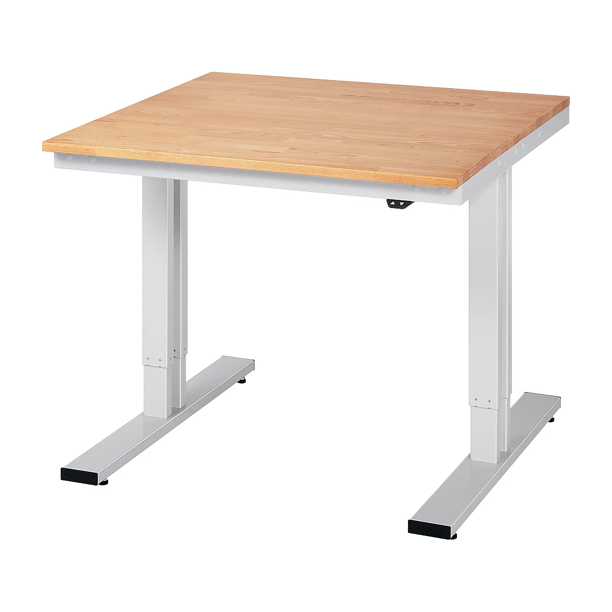 Werktisch Serie adlatus 300, Buche-Massiv-Platte, B 1000 x T 800 x H 720 - 1120 mm