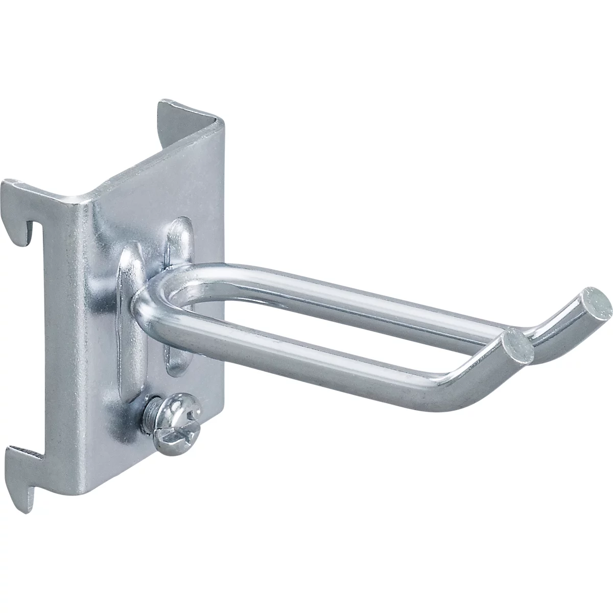 Werkzeughalter WFI, gerade, beschichtet, 2 Haken, 5 Stück, Stahl, L 64 x B 11 x H 64 mm, silber