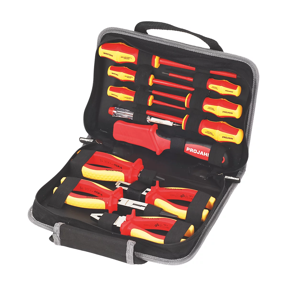 Werkzeugmappe Projahn VDE, für Elektriker, 12-tlg.