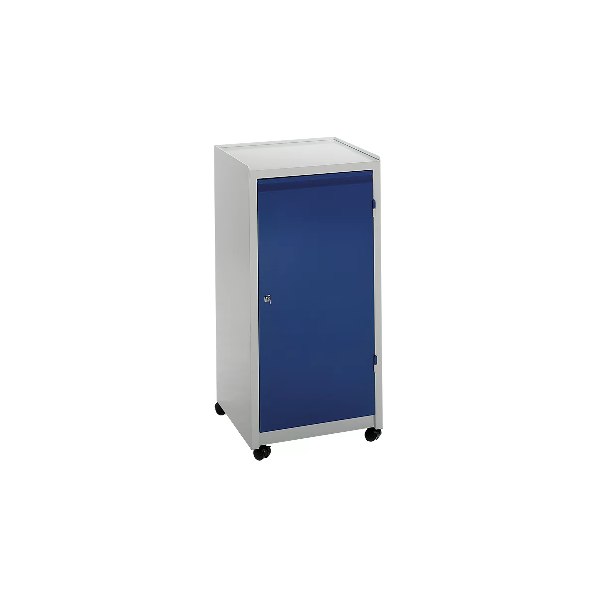 Werkzeugschrank, Kugel-Lenkrollen, H 1000 x B 500 x T 500 mm, lichtgrau/blau
