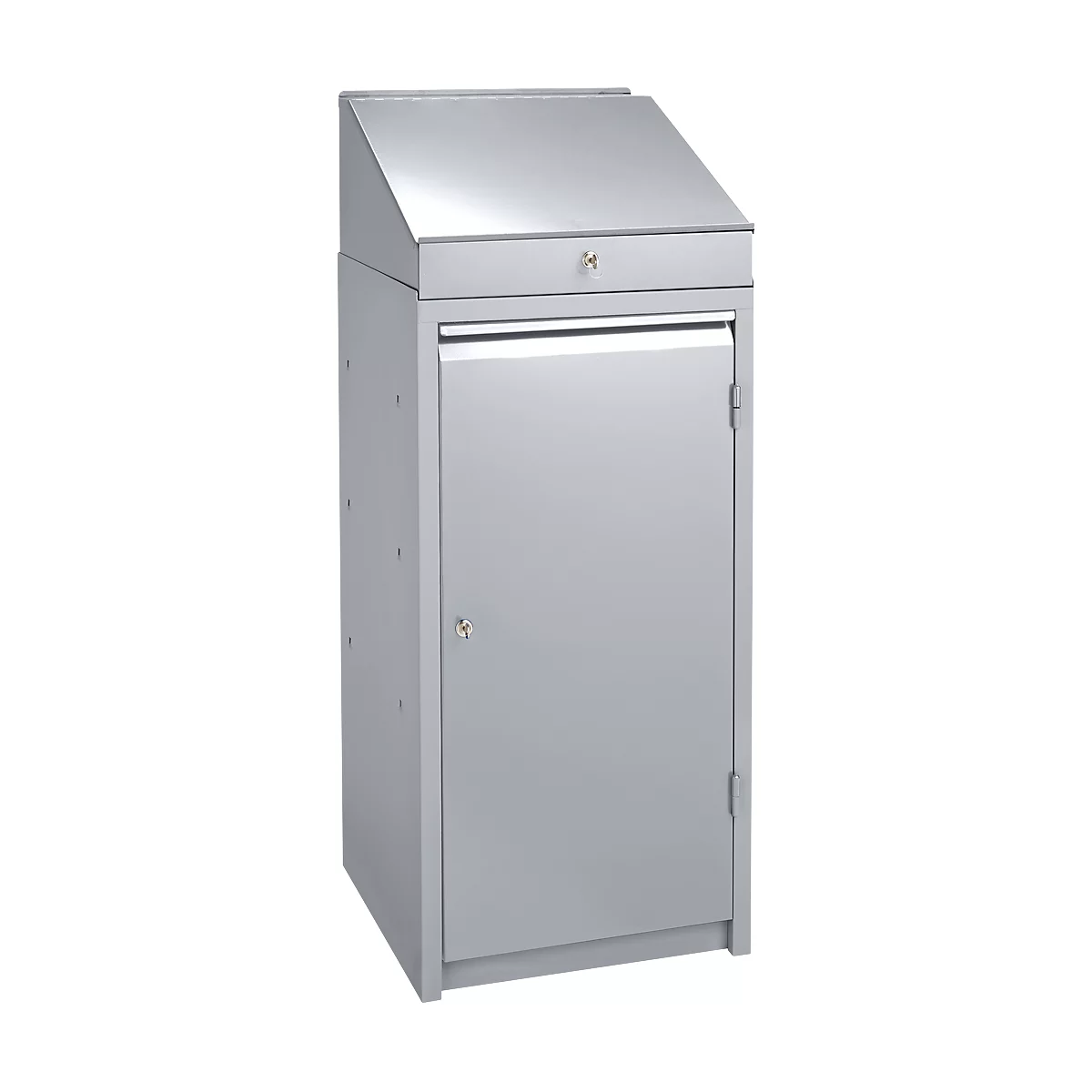 Werkzeugschrank, mit Schreibpultaufsatz, hellsilber 