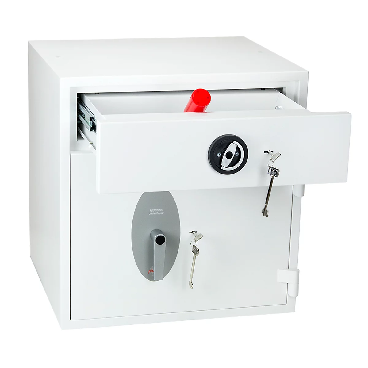 Wertschutz-Einwurftresor Diamond Deposit HS1091KD, Doppelbartschloss