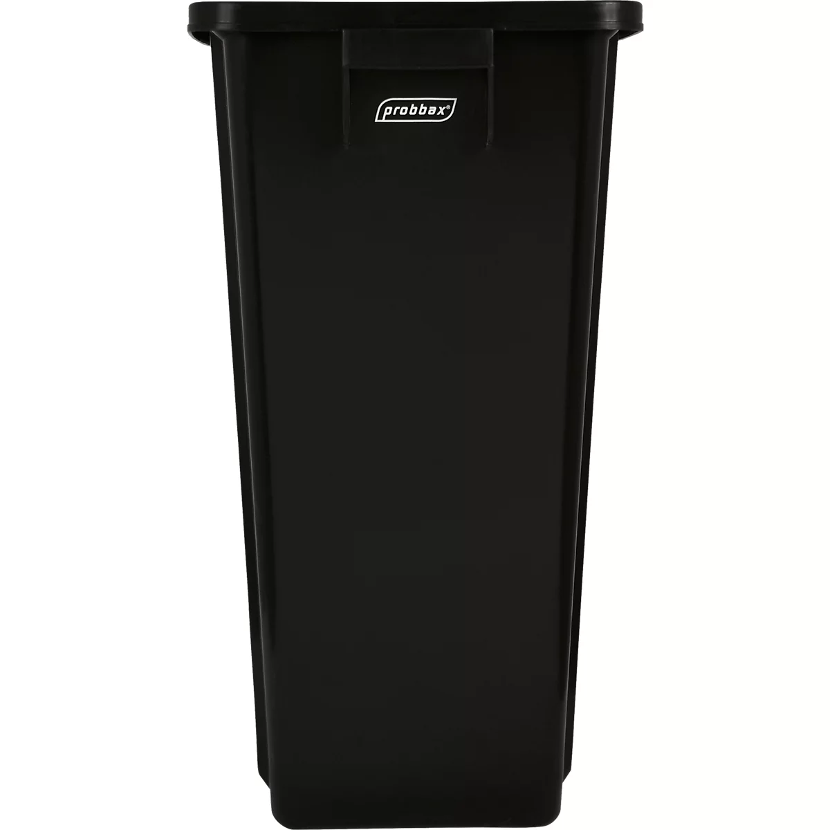 Wertstoffsammler Probbax MixMatch, Volumen 60 l, mit Griff, ohne Deckel, L 320 x B 460 x H 580 mm, Recycling-Polypropylen, schwarz