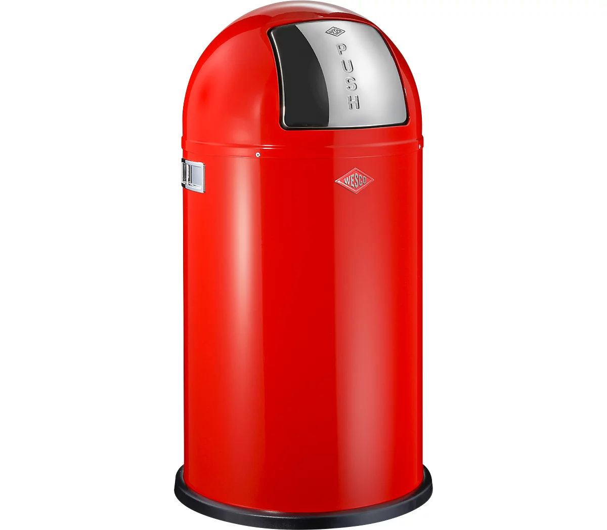 WESCO afvalverzamelaar Pushboy, 50 liter, Ø 390 x H 755 mm, rood