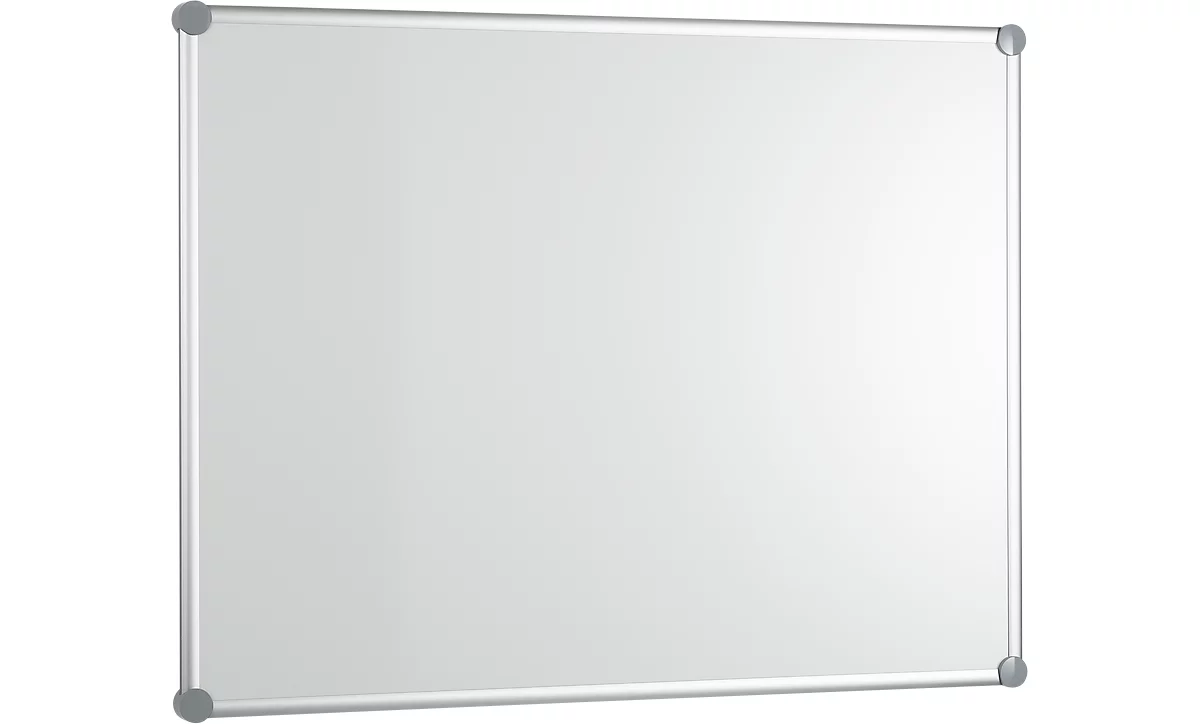 Whiteboard 2000 MAULpro, weiß kunststoffbeschichtet, Rahmen platingrau, 1800 x 900 mm