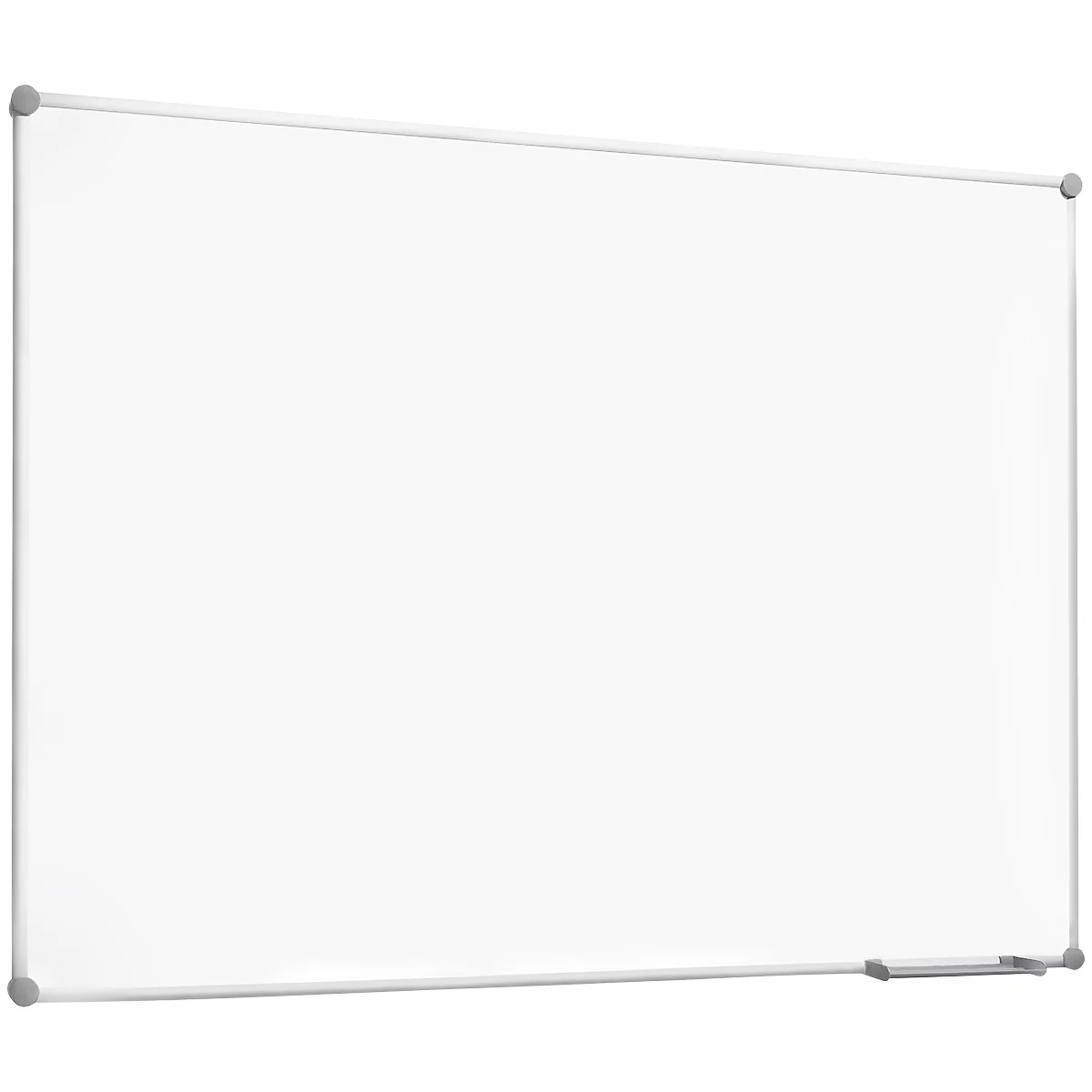 White rectangular whiteboard with a thin metal frame. A sponge is ready below.
