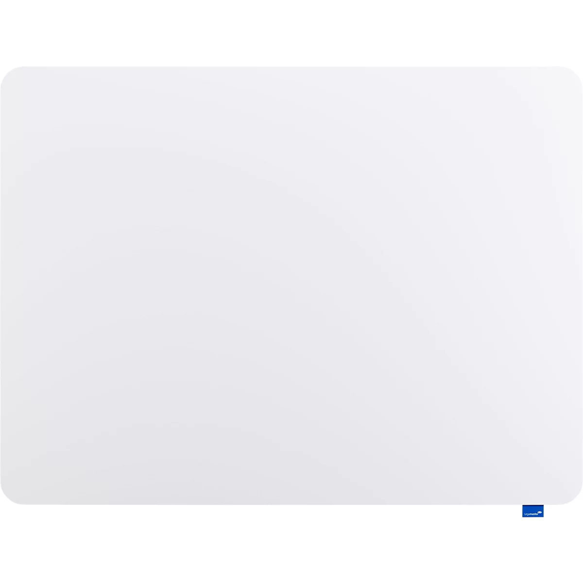 Rechteckige, weisse Fläche mit abgerundeten Ecken und blauem Element unten rechts.