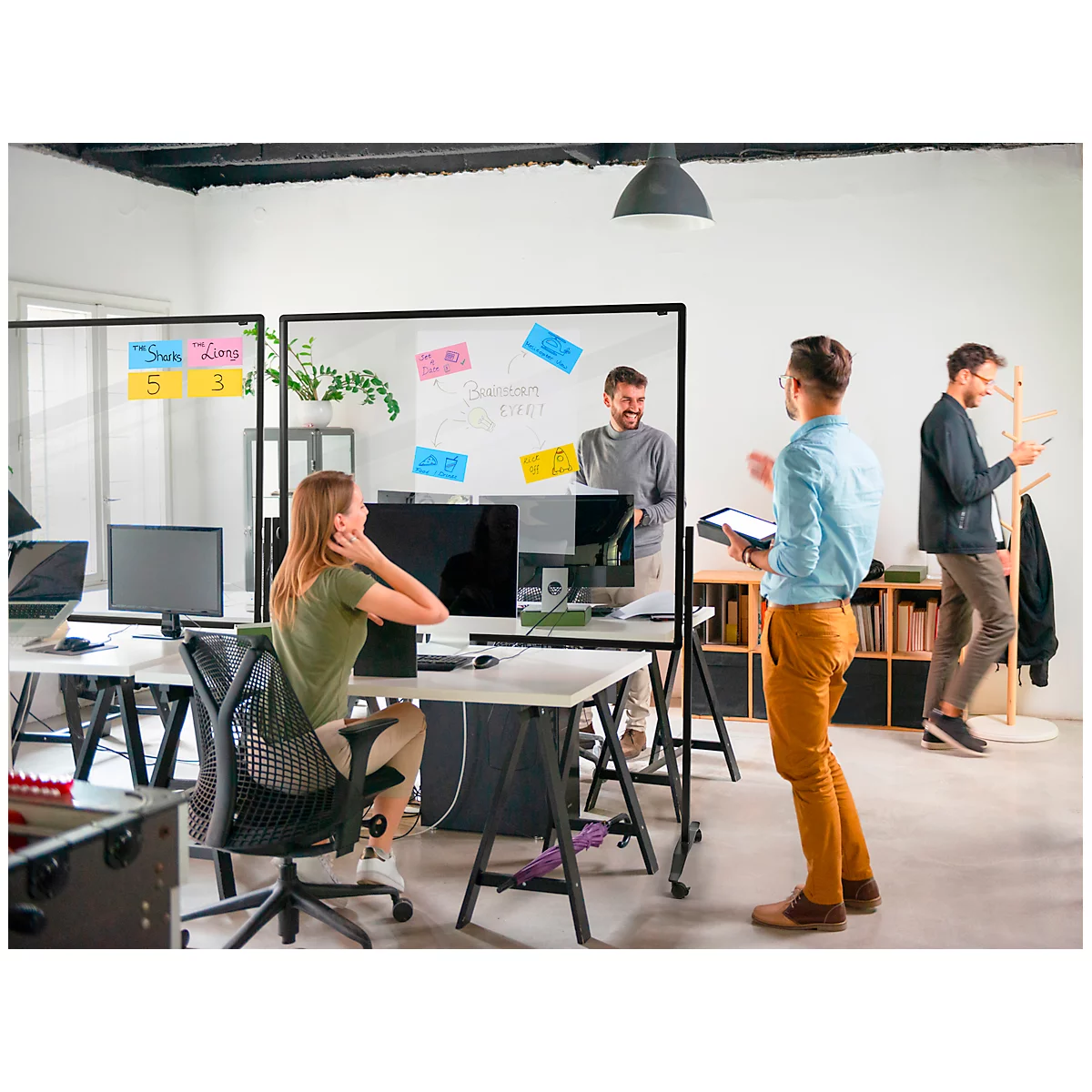 Whiteboard Legamaster Premium Plus, mobil, als Trennwand nutzbar, horizontal & vertikal, magnethaftend, B 1200 x H 1500 mm, Stahl weiß emailliert