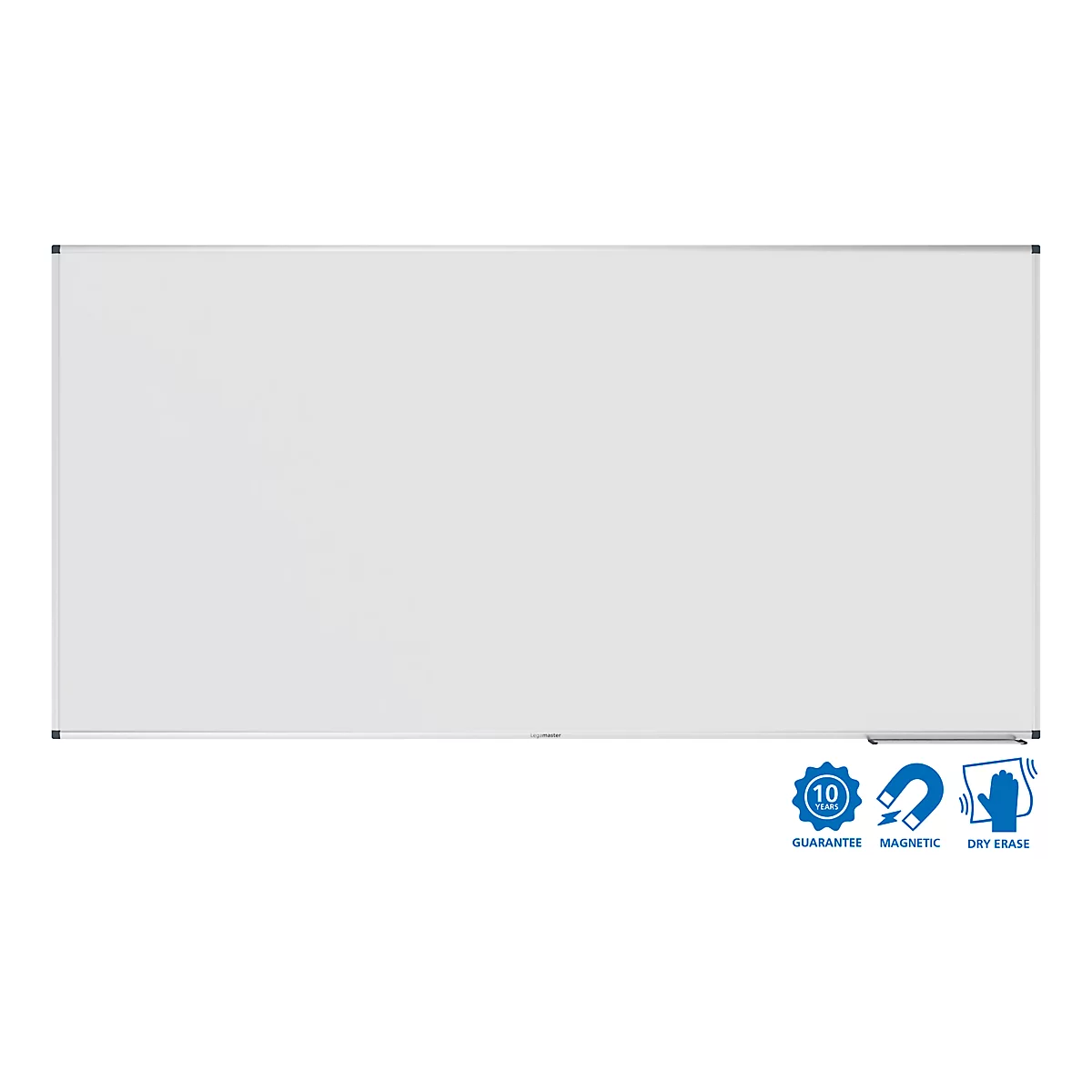 Whiteboard Legamaster UNITE, magnetisch, Markerablage, B 1800 x T 12,6 x H 900 mm, lackierter Stahl, weiß