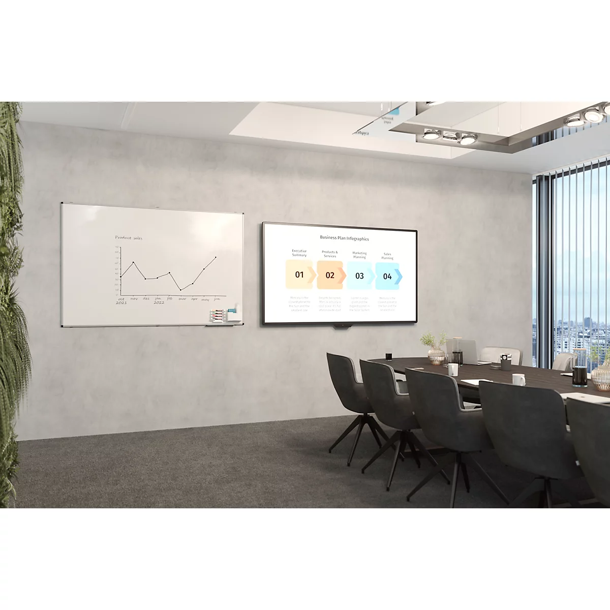 Whiteboard Legamaster UNITE PLUS, magnetisch, Markerablage, B 2000 x T 12,6 x H 1000 mm, emaillierter Keramikstahl, weiß