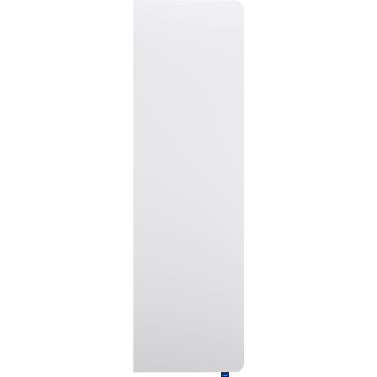 Wit notitieboek met een blauwe bladwijzer.
