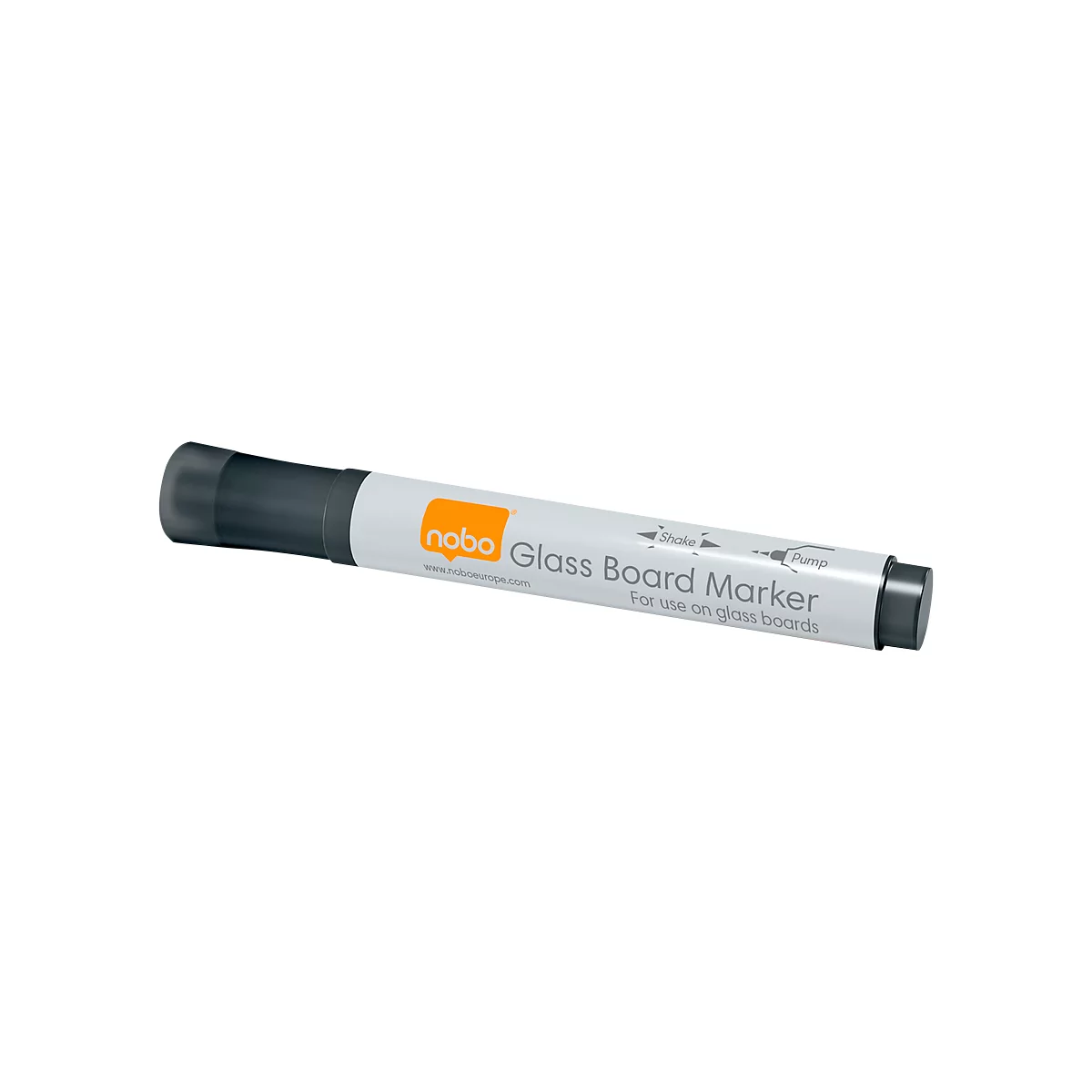 Whiteboard Marker nobo, auch für Glasboards geeignet, 4 Stück, schwarz