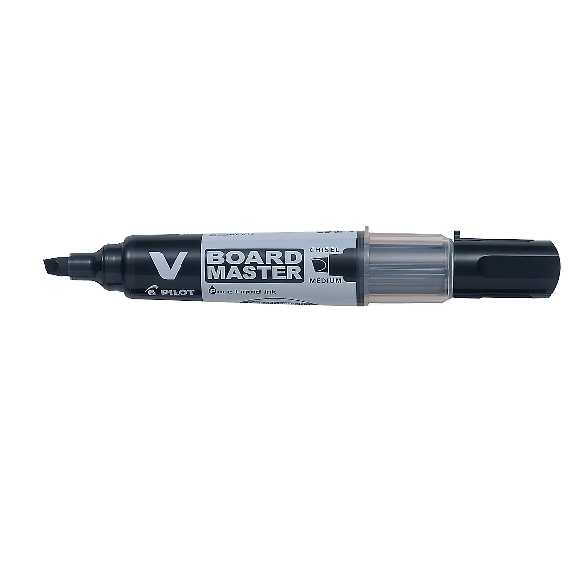 A black Pilot Board Master marker. Inscription: Board Master, Chisel, Medium.