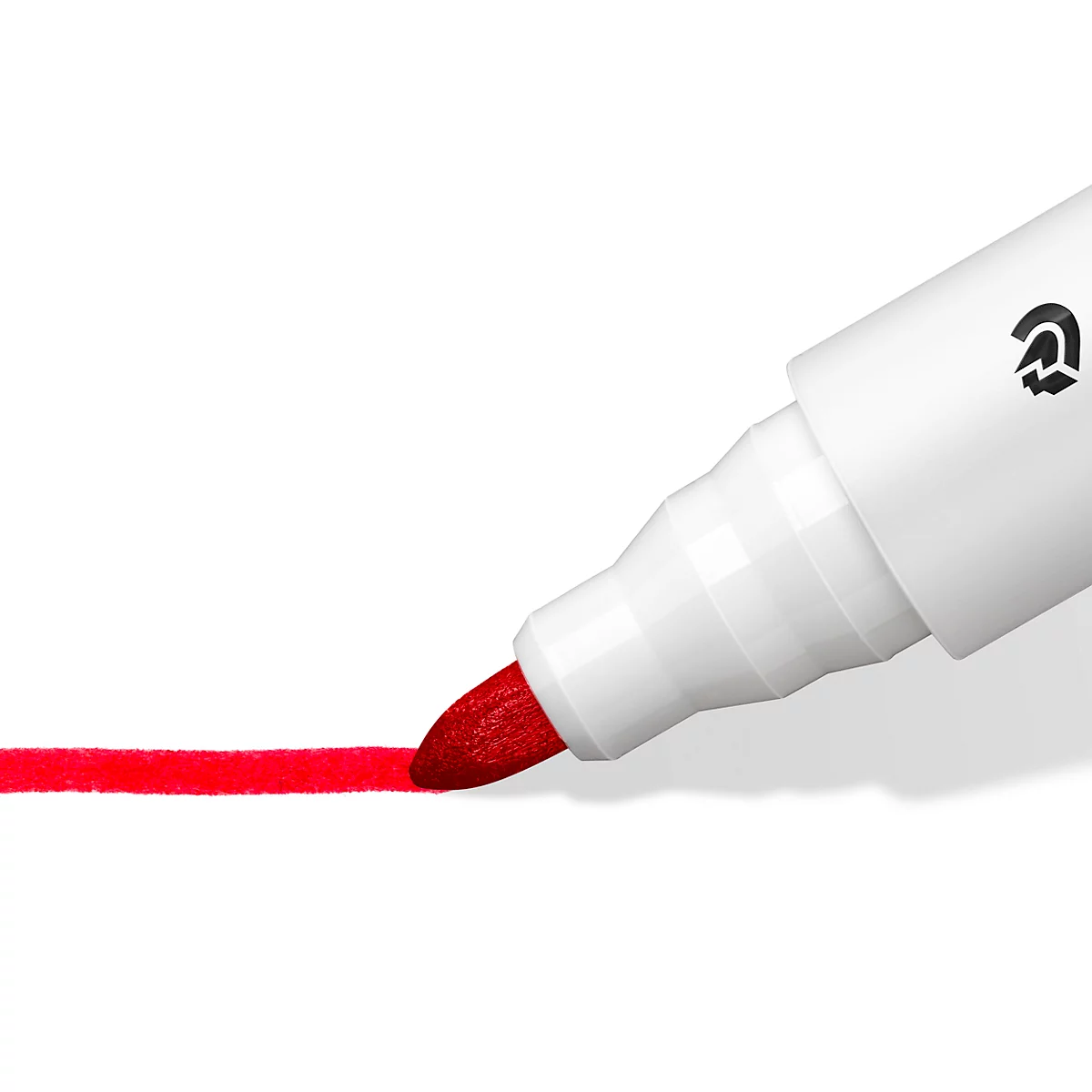 Whiteboard marker Staedtler Lumocolor® 351, ronde punt met 2 mm, sneldrogend &amp; droog uitwisbaar, met clip, geassorteerde kleuren, 10 st.
