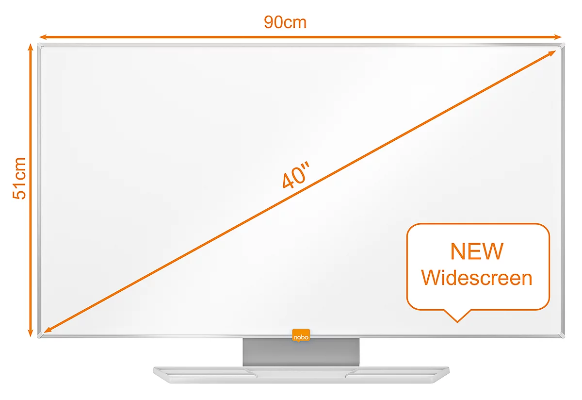 Whiteboard nobo Widescreen, emailliert, 510 x 900 mm