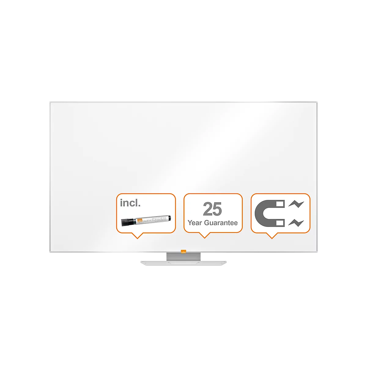 Whiteboard nobo Widescreen, emailliert, 880 x 1560 mm