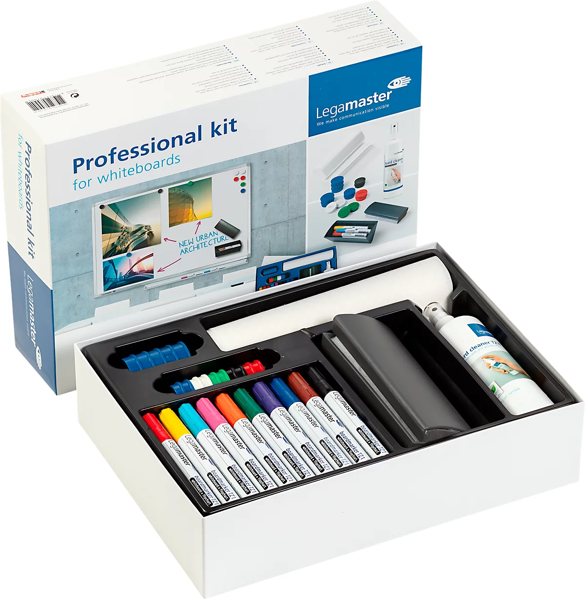 Whiteboard-PROFESSIONAL-set Legamaster 7-125500, complete set, markers, reiniger, magneet, 27-delig