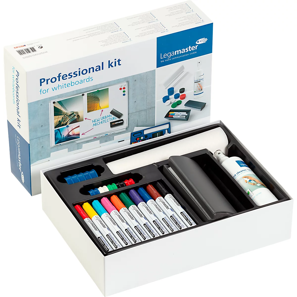 Whiteboard-PROFESSIONAL-set Legamaster 7-125500, complete set, markers, reiniger, magneet, 27-delig