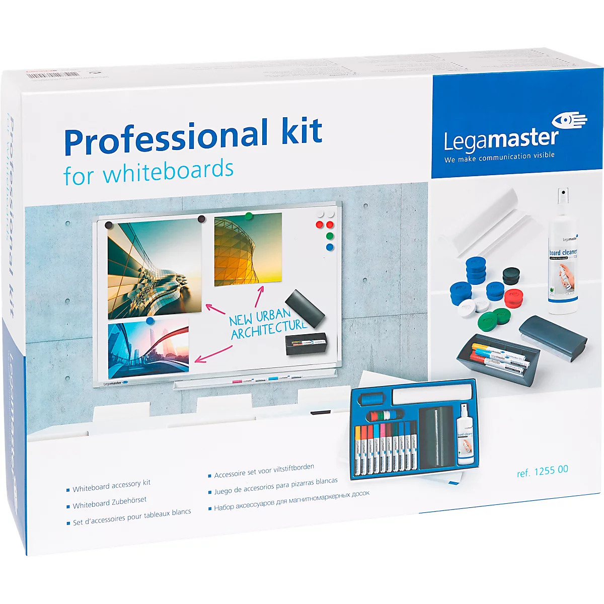 Whiteboard-PROFESSIONAL-Set Legamaster 7-125500, Komplettset, Marker, Reiniger, Magnet, 27-teilig