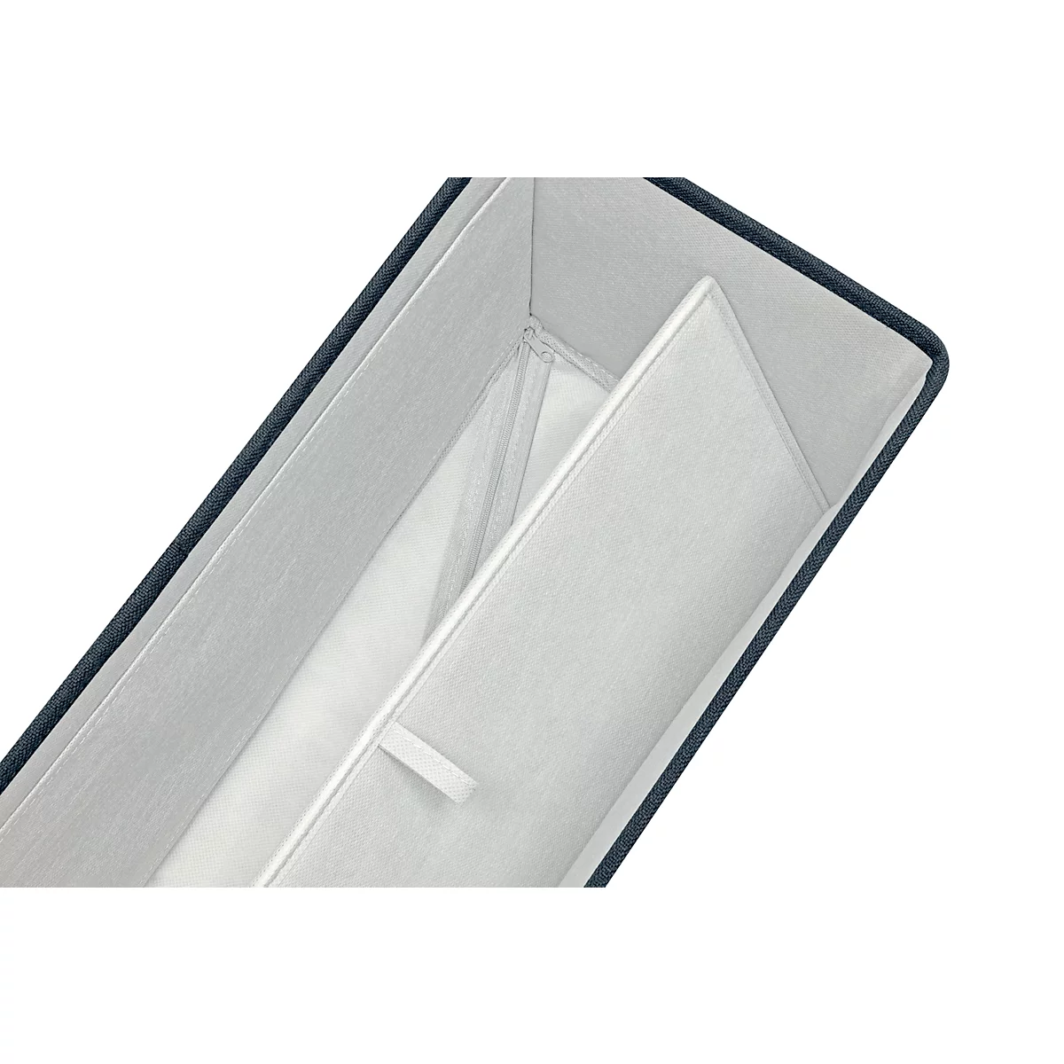 Whiteboard-Zubehörtasche Nobo, mit Inhalt, magnetischer Deckel, zusammenklappbar, bis 8 kg, B 299 x T 355 x H 230 mm, Recyclingstoff, anthrazitgrau