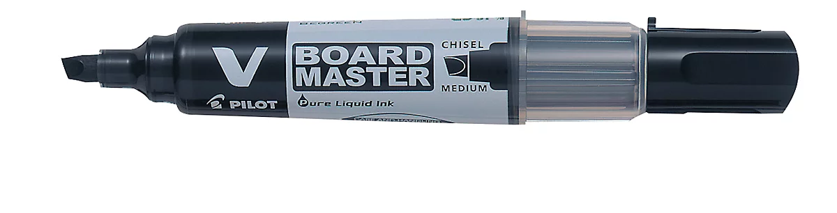 Whiteboardmarker PILOT V-Board Master, nachfüllbar, Tintenstandanzeige, Keilspitze, schwarz, 1 Stück