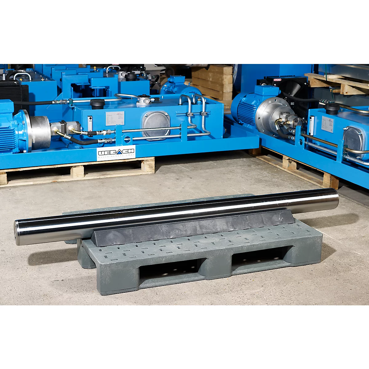 Wigpallet, gerecycleerde PE, met 3 sledes, L 1200 x B 800 x H 155 mm