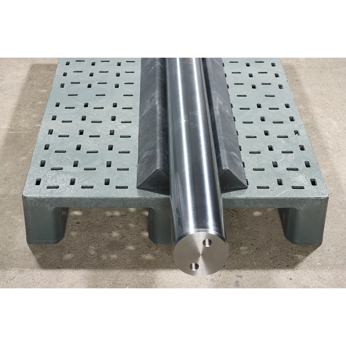 Wigpallet, gerecycleerde PE, met 3 sledes, L 1200 x B 800 x H 155 mm