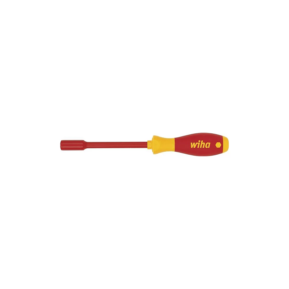 WIHA Sechskantsteckschlüssel 322 Modell 00857, SW 6 mm, Klingen-L. 125 mm, VDE isoliert, Mehrkomponentengriff