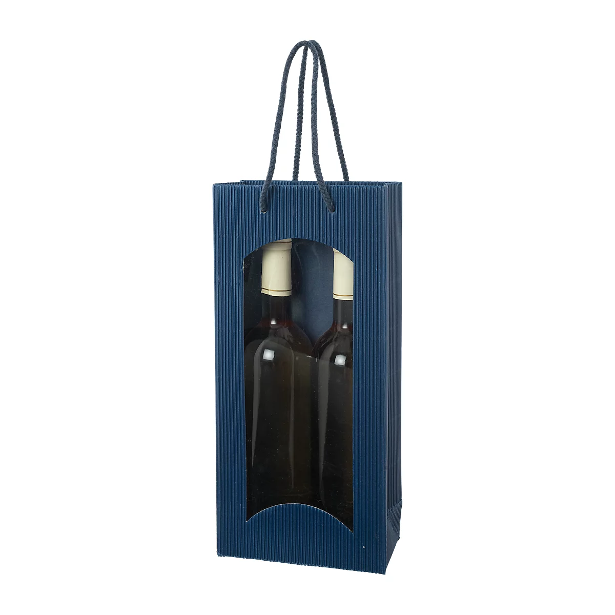 Wijntas 'Open Golven”, 2 stuks, blauw, 20 stuks