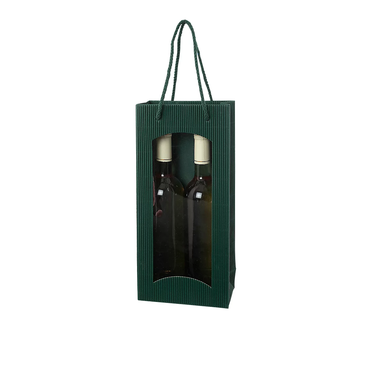 Wijntas "Open Golven”, 2 stuks, groen, 20 stuks