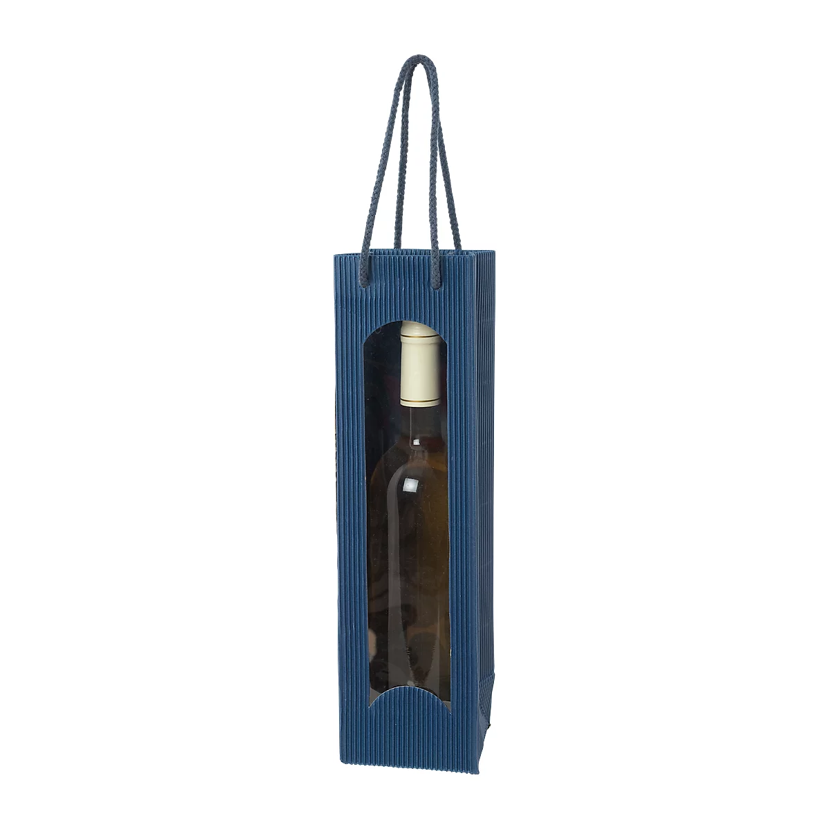 Wijntas 'Open Golven”, per stuk, blauw, 20 stuks
