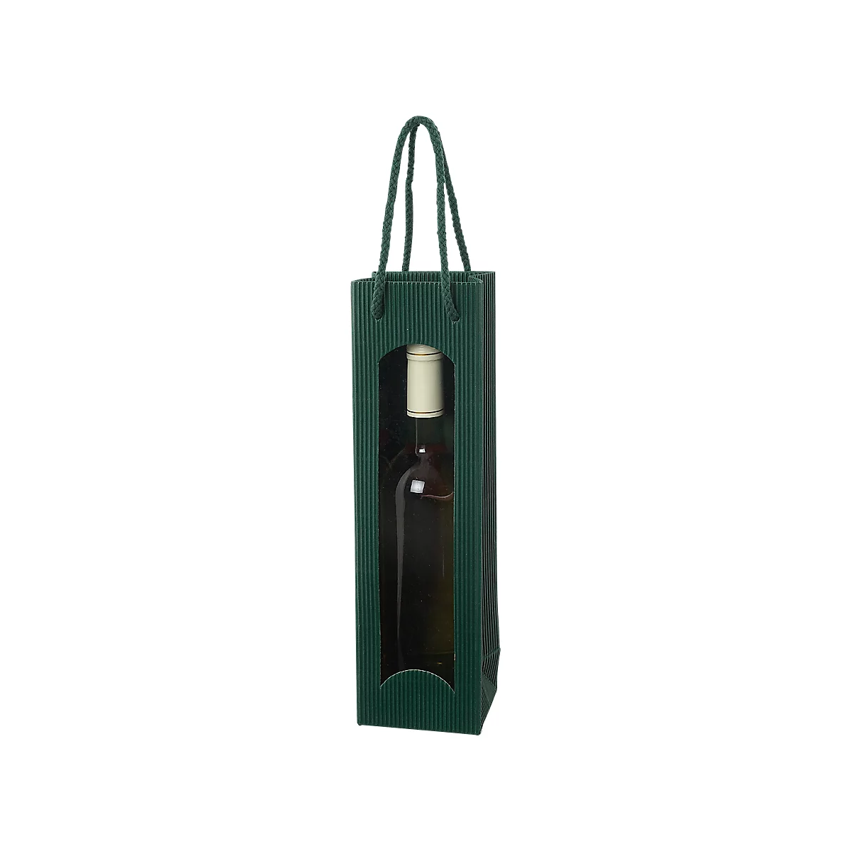 Wijntas "Open Golven”, per stuk, groen, 20 stuks