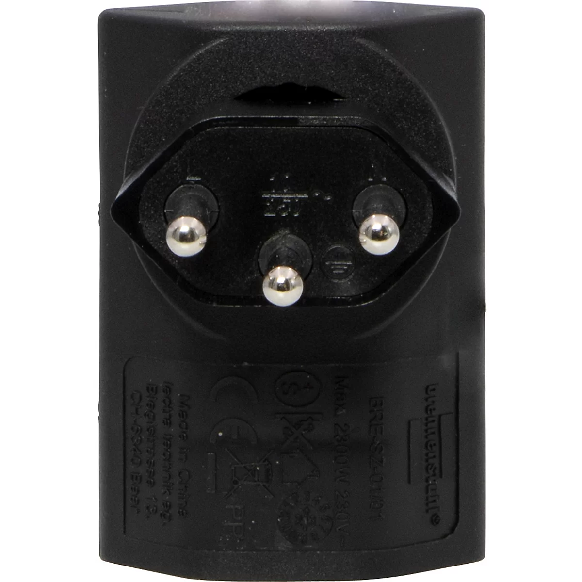 Winkeladapter brennenstuhl® cleverLINE, um 300° drehbar, IP20, L 60 x B 65 x T 42 mm, Kunststoff, schwarz