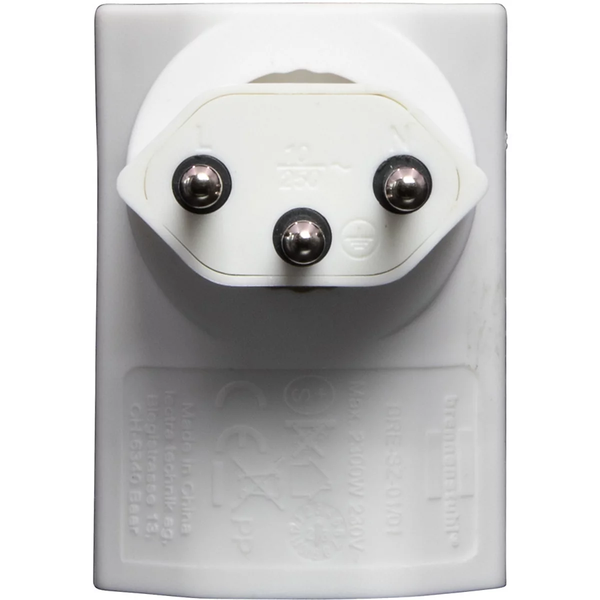 Winkeladapter brennenstuhl® cleverLINE, um 300° drehbar, IP20, L 60 x B 65 x T 42 mm, Kunststoff, weiss