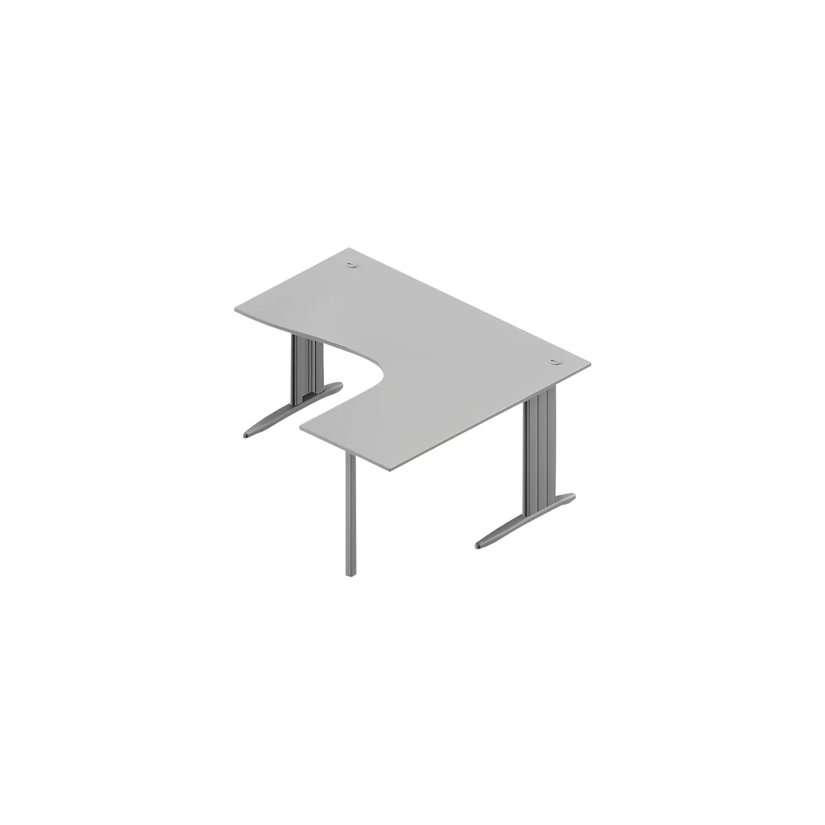 Winkelschreibtisch ARLON-OFFICE, B 1600 x T 1200 x H 730 mm, lichtgrau