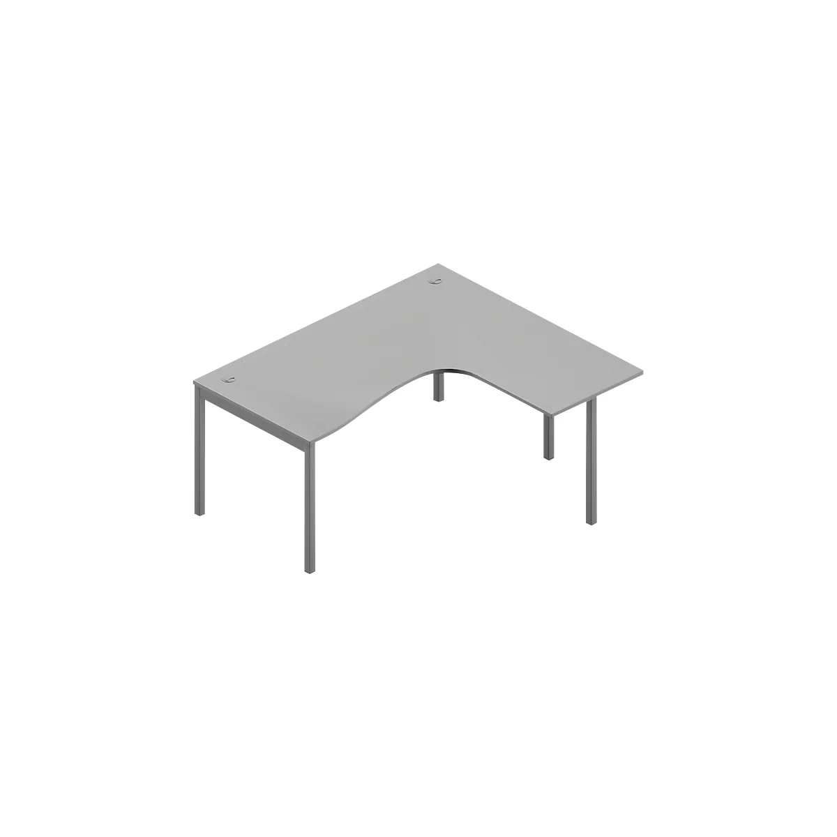 Winkelschreibtisch ARLON-OFFICE, B 1600 x T 1200 x H 730 mm, lichtgrau