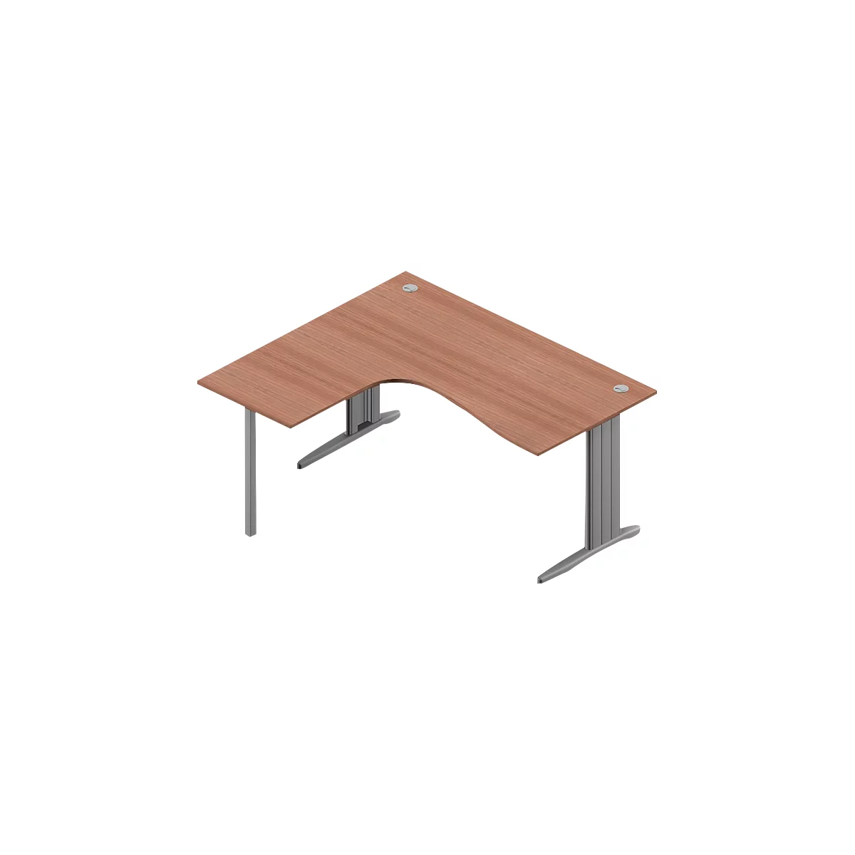 Winkelschreibtisch ARLON-OFFICE, B 1600 x T 1200 x H 730 mm, Nuss Canaletto