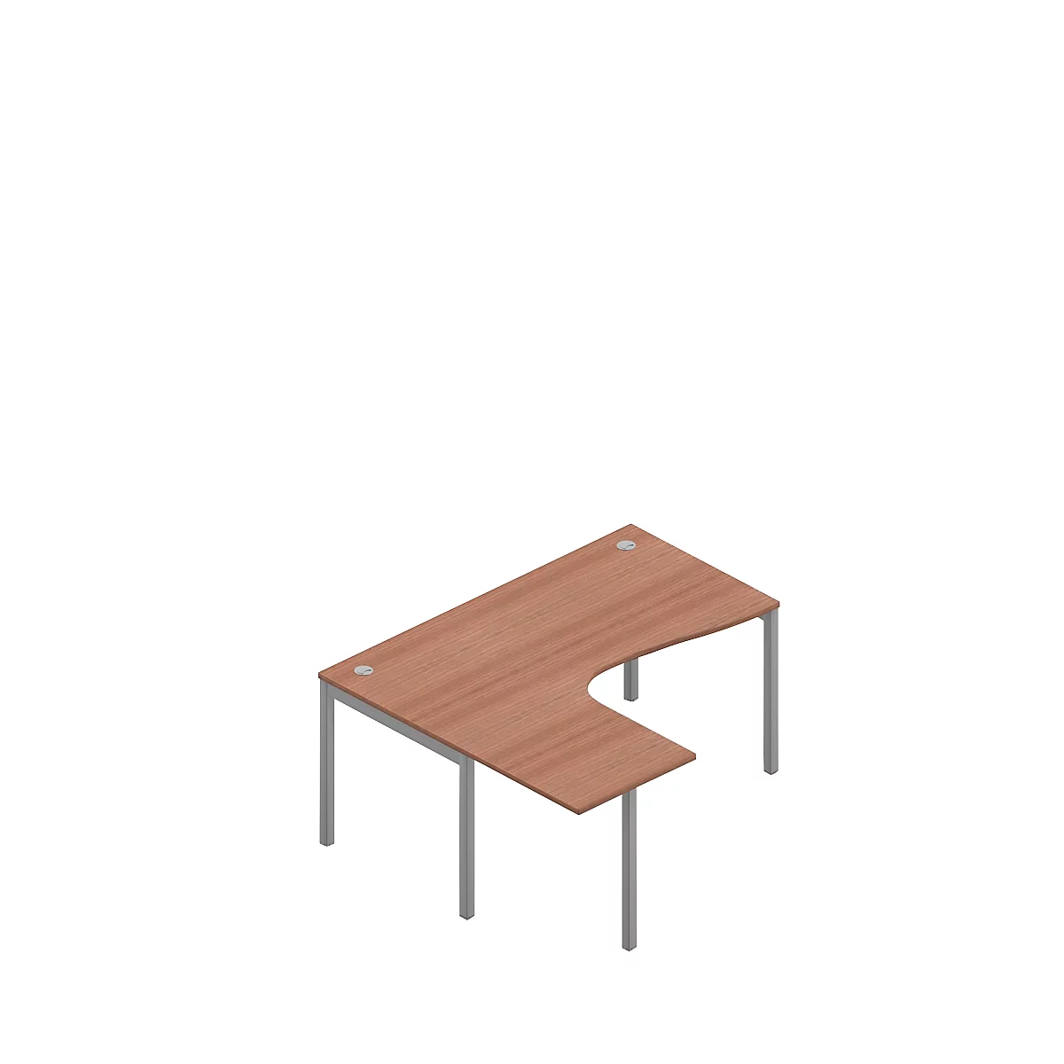 Winkelschreibtisch ARLON-OFFICE, B 1600 x T 1200 x H 730 mm, Nuss Canaletto
