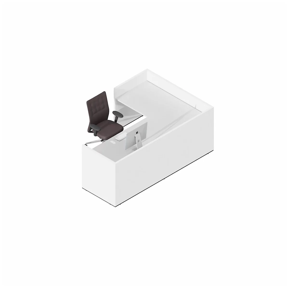 Winkeltheke Basic C, B 1676 x T 2476 mm (gesamt)