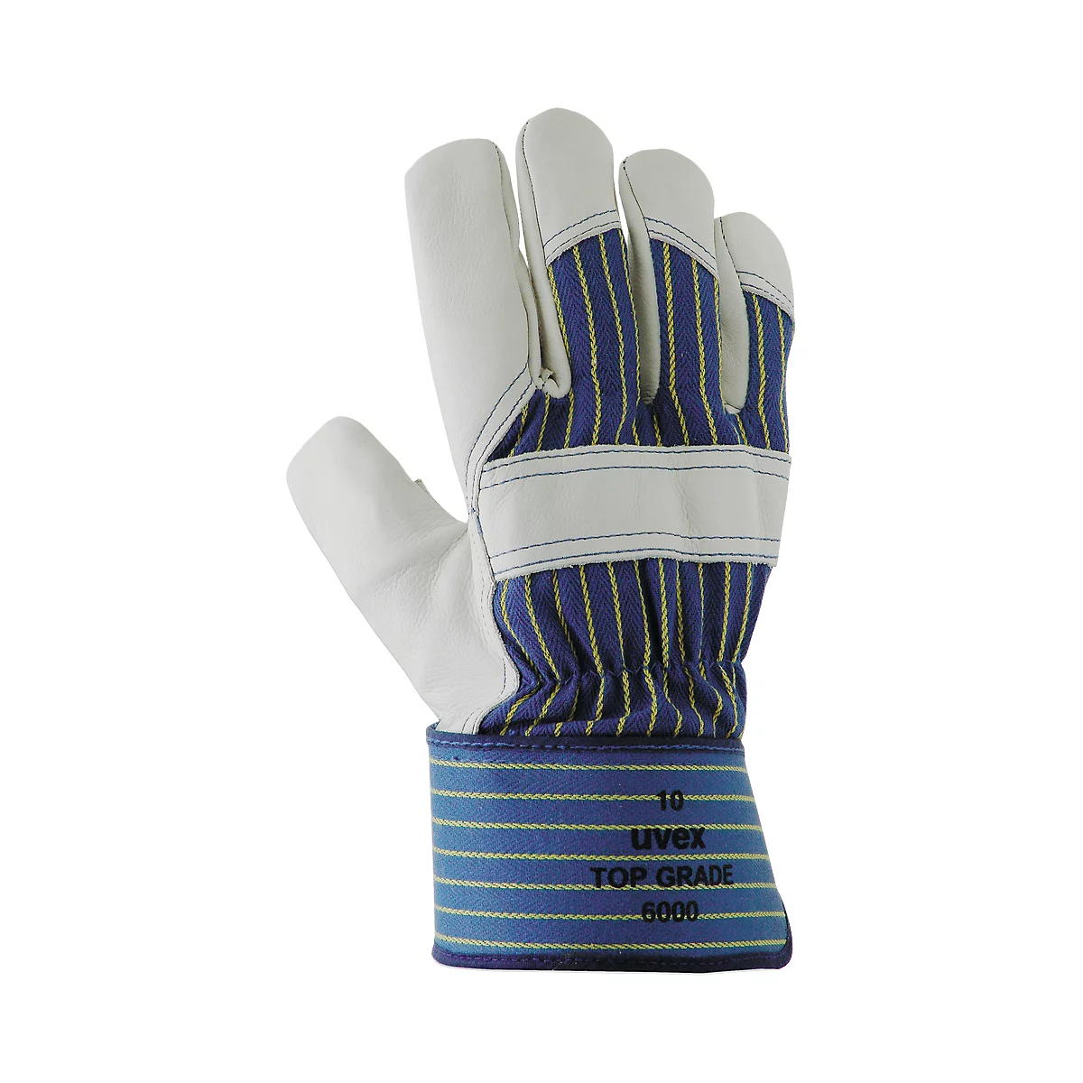 Winter-Schutzhandschuh uvex top grade 6000, Rindvollleder/Baumwoll-Trikot, EN 388: 3144 X, Größe 10, 10 Paar