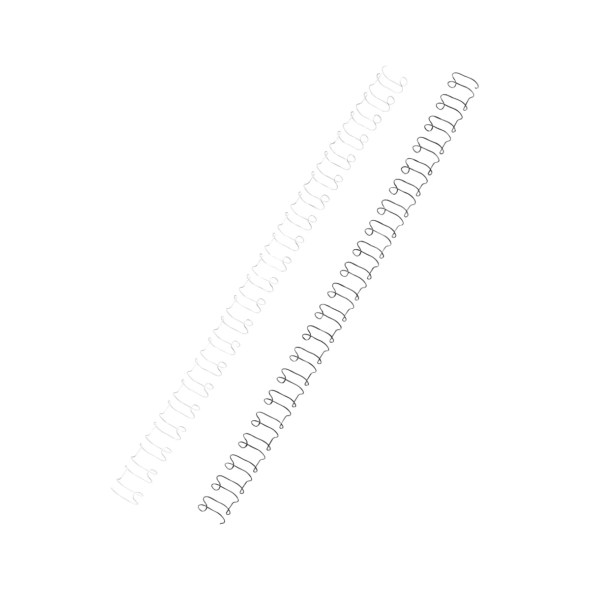 Wire spiral binding. A gray wire spiral running diagonally across the screen. In the background another, fainter spiral.