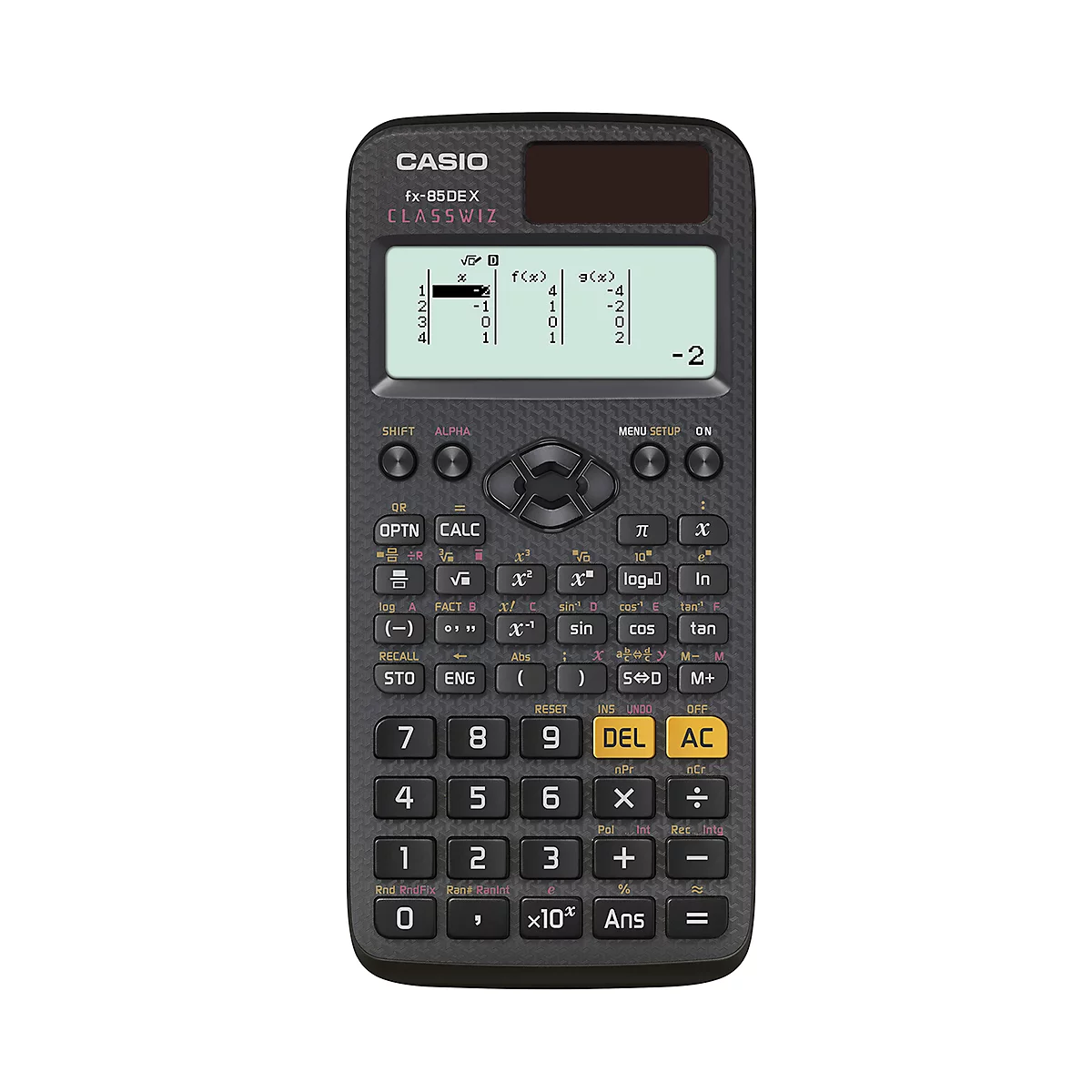 Wissenschaftlicher Taschenrechner CASIO FX-85DEX, 325 Funktionen, LC-Display, Solar/Batterie, schwarz