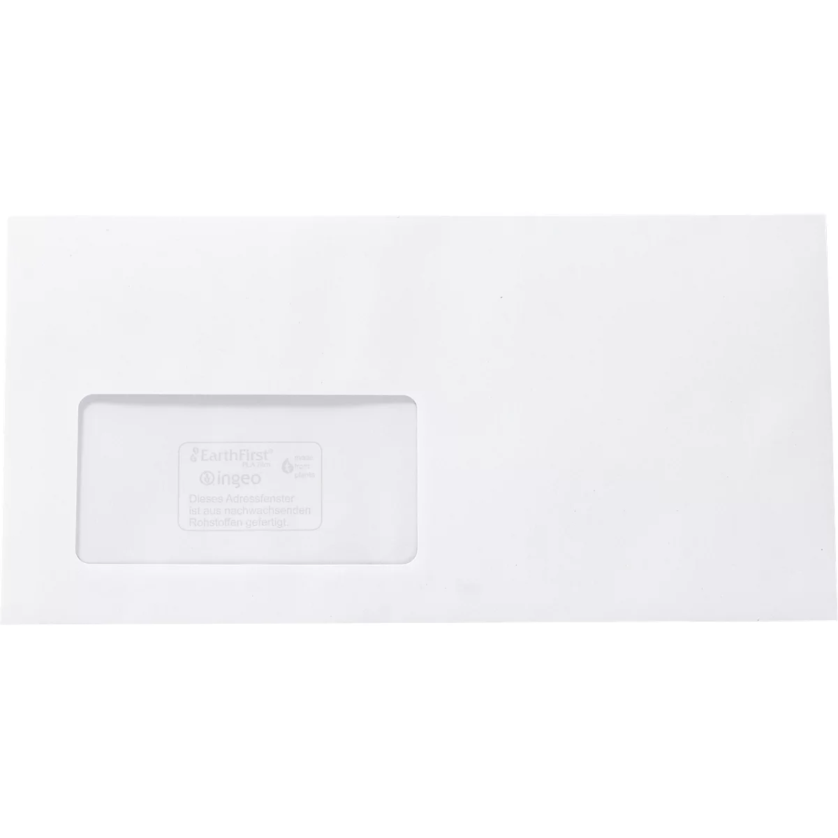Witte enveloppen, 110 x 220 mm (DL), 80 g/m², met lijmsluiting, gerecycled papier, met venster, 1000 stuks