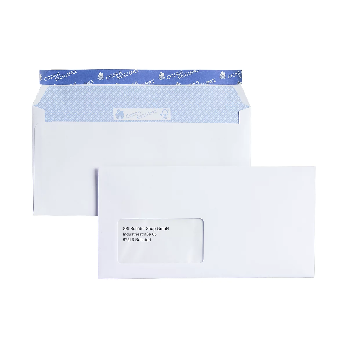Witte enveloppen, C6, zelfklevend, met venster links , 500 stuks