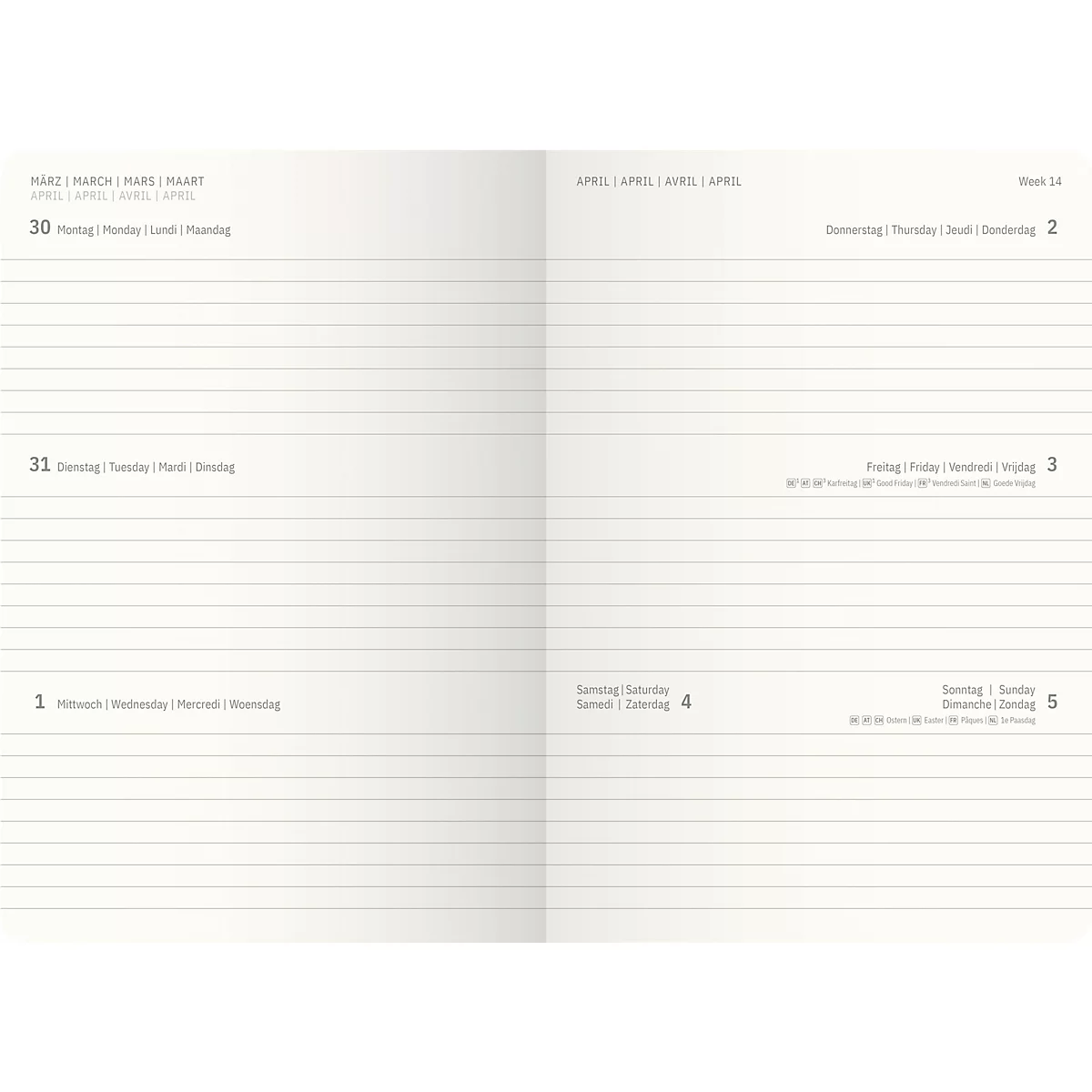 Wochenkalender Sigel Conceptum 2026 C2630, A5, 192 Seiten, 1 Jahr, 2 Seiten für je 1 Woche, PEFC®-Papier/Kunststoff, taupe