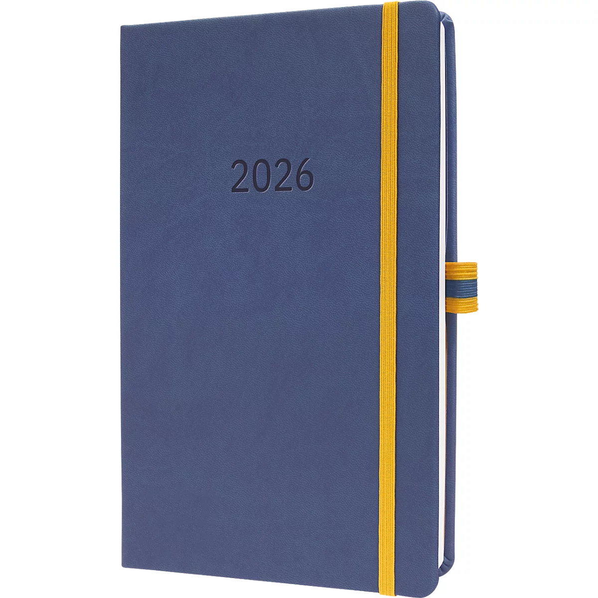 Wochenkalender Sigel Linescape 2026 DE L2606, A5, 176 Seiten, 53 Wochen, 2 Seiten für je 1 Woche, FSC®-Papier/Kunststoff, blau-gelb