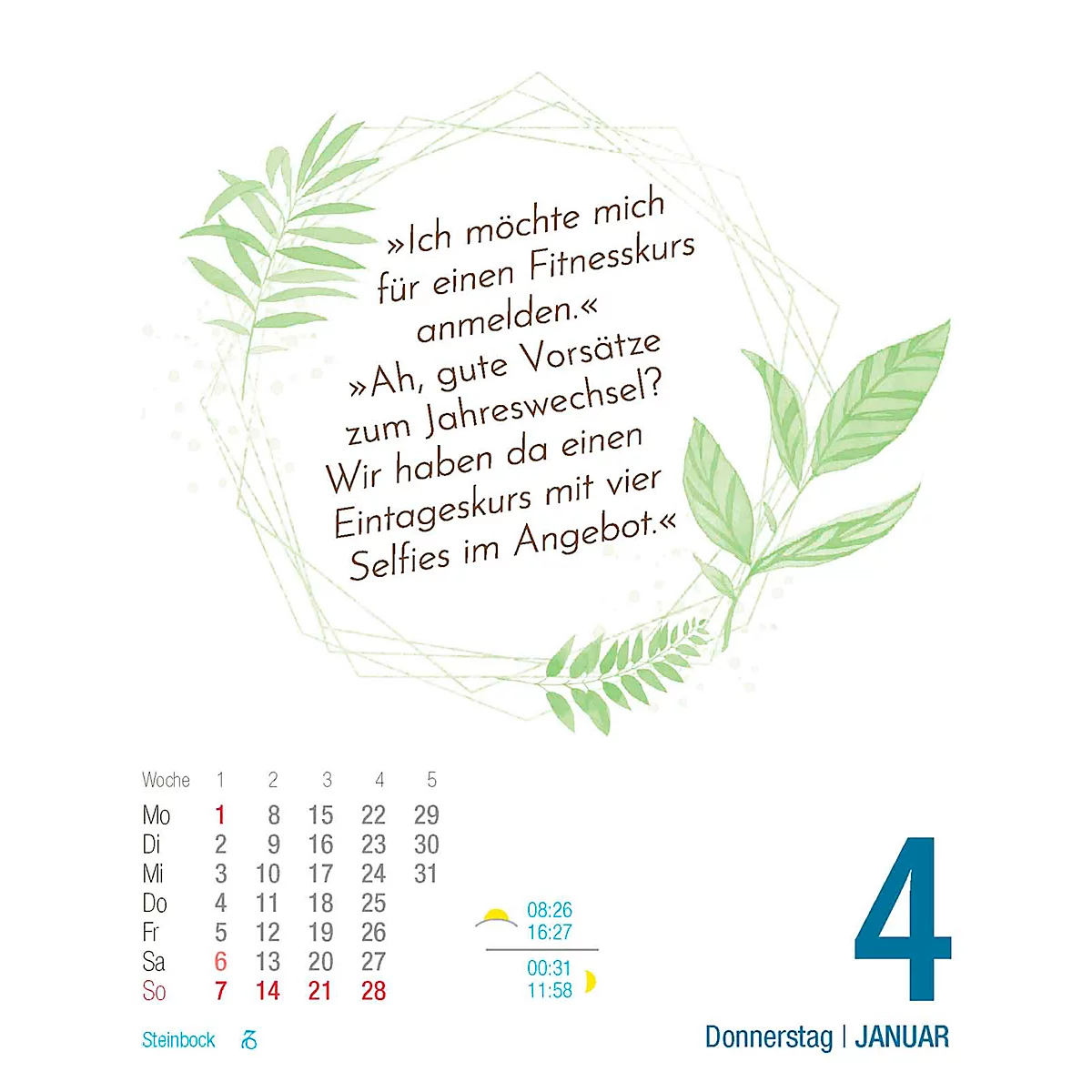 Wochentag-Kalender Korsch Visual Words 2024, 1 Seite je Wochentag, 120 